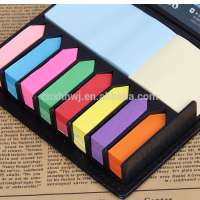 PU cover Memo pad Colorful sticky note set box with custom logoHot Sales sticky note book