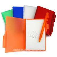 note pad with paper sheet and pen